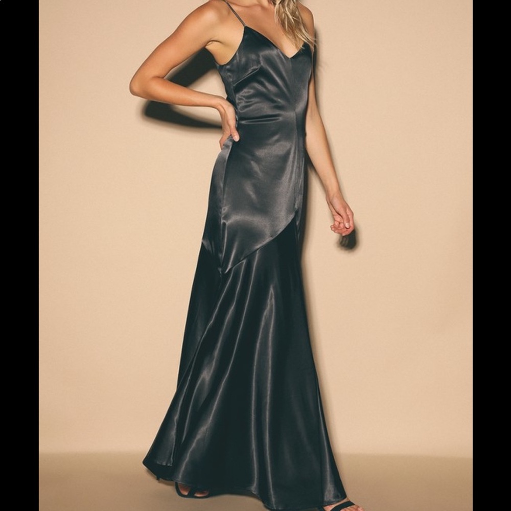 Black Silk Maxi Dress